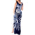 Aloha Blue Tribal Honu Tattoo Tank Maxi Dress