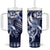 Aloha Blue Tribal Honu Tattoo Tumbler With Handle