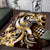 Aloha Gold Tribal Honu Tattoo Area Rug