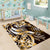 Aloha Gold Tribal Honu Tattoo Area Rug