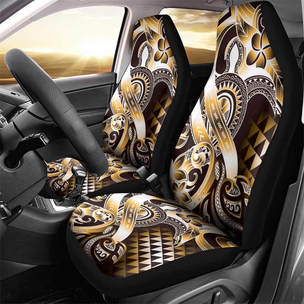 Aloha Gold Tribal Honu Tattoo Car Seat Cover LT9 - Polynesian Pride