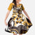 Aloha Gold Tribal Honu Tattoo Family Matching Mermaid Dress and Hawaiian Shirt