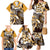 Aloha Gold Tribal Honu Tattoo Family Matching Mermaid Dress and Hawaiian Shirt