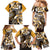 Aloha Gold Tribal Honu Tattoo Family Matching Mermaid Dress and Hawaiian Shirt