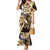 Aloha Gold Tribal Honu Tattoo Family Matching Mermaid Dress and Hawaiian Shirt