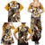 Aloha Gold Tribal Honu Tattoo Family Matching Summer Maxi Dress and Hawaiian Shirt