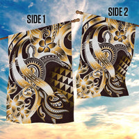 Aloha Gold Tribal Honu Tattoo Garden Flag LT9 - Polynesian Pride