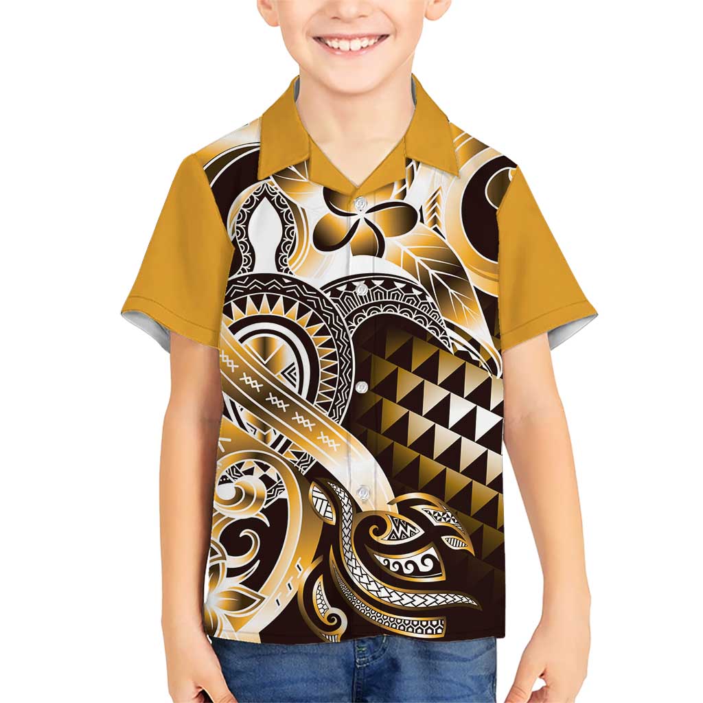Aloha Gold Tribal Honu Tattoo Hawaiian Shirt LT9 - Polynesian Pride