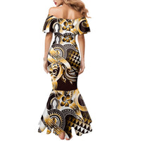 Aloha Gold Tribal Honu Tattoo Mermaid Dress LT9 - Polynesian Pride