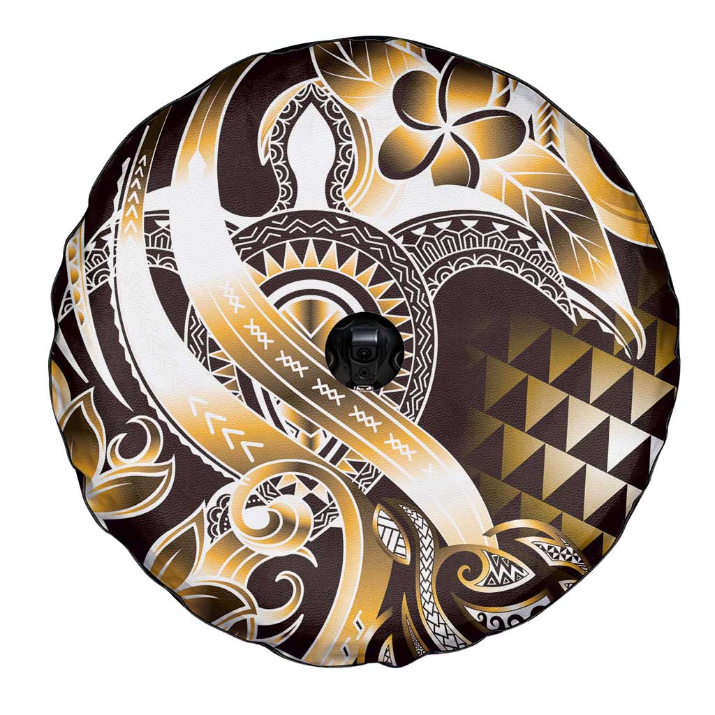 Aloha Gold Tribal Honu Tattoo Spare Tire Cover LT9 - Polynesian Pride