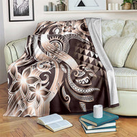 Aloha Mocha Mousse Tribal Honu Tattoo Blanket LT9 Mocha Mousse - Polynesian Pride