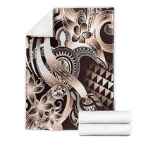 Aloha Mocha Mousse Tribal Honu Tattoo Blanket LT9 - Polynesian Pride
