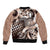 Aloha Mocha Mousse Tribal Honu Tattoo Bomber Jacket