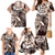 Aloha Mocha Mousse Tribal Honu Tattoo Family Matching Mermaid Dress and Hawaiian Shirt