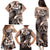 Aloha Mocha Mousse Tribal Honu Tattoo Family Matching Puletasi and Hawaiian Shirt