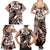 Aloha Mocha Mousse Tribal Honu Tattoo Family Matching Summer Maxi Dress and Hawaiian Shirt