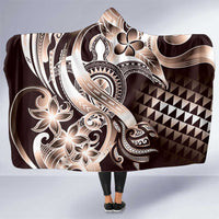Aloha Mocha Mousse Tribal Honu Tattoo Hooded Blanket LT9 One Size Mocha Mousse - Polynesian Pride