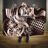 Aloha Mocha Mousse Tribal Honu Tattoo Hooded Blanket LT9 - Polynesian Pride