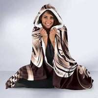 Aloha Mocha Mousse Tribal Honu Tattoo Hooded Blanket LT9 - Polynesian Pride
