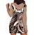 Aloha Mocha Mousse Tribal Honu Tattoo Hoodie Dress