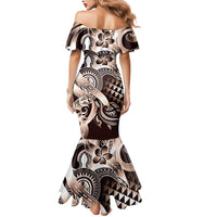 Aloha Mocha Mousse Tribal Honu Tattoo Mermaid Dress LT9 - Polynesian Pride