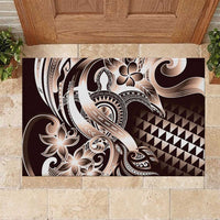 Aloha Mocha Mousse Tribal Honu Tattoo Rubber Doormat LT9 Mocha Mousse - Polynesian Pride