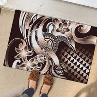 Aloha Mocha Mousse Tribal Honu Tattoo Rubber Doormat LT9 - Polynesian Pride