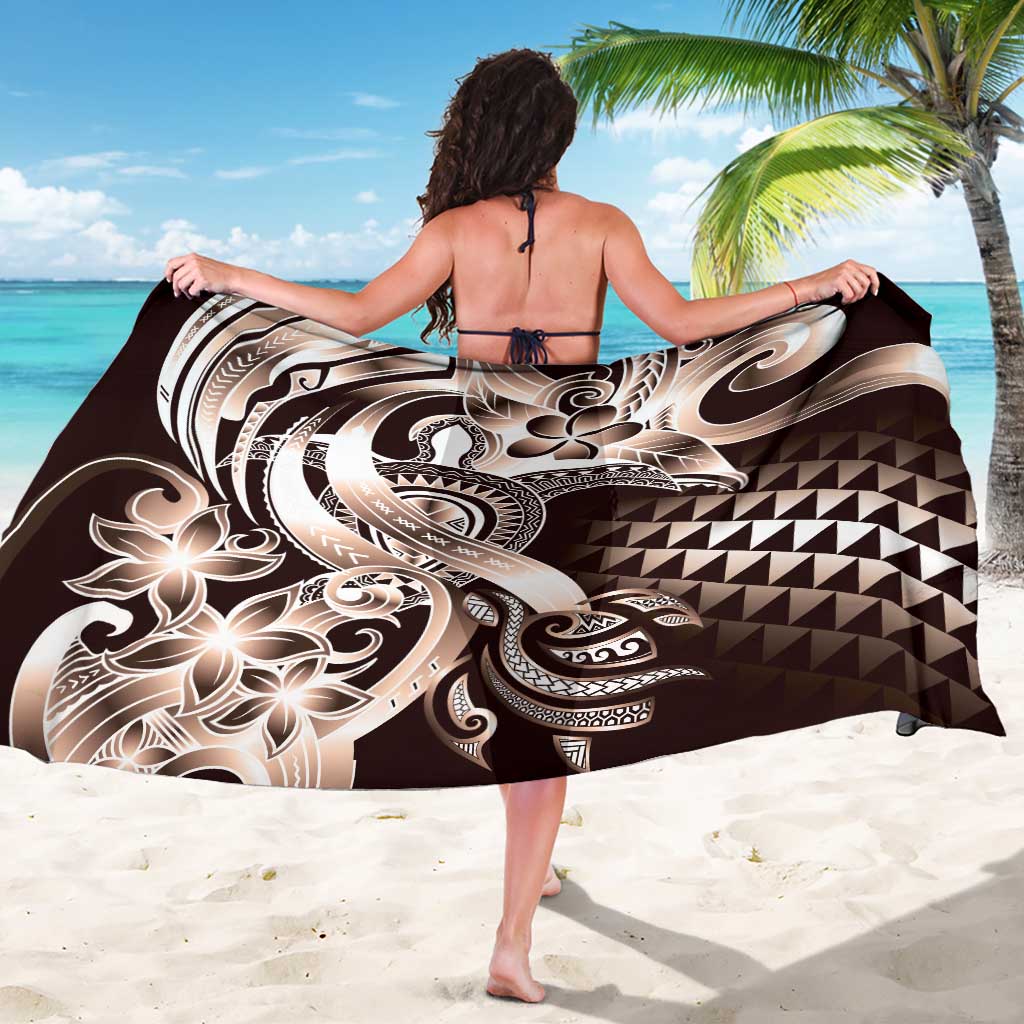 Aloha Mocha Mousse Tribal Honu Tattoo Sarong LT9 - Polynesian Pride