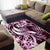 Aloha Pink Tribal Honu Tattoo Area Rug