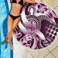 Aloha Pink Tribal Honu Tattoo Beach Blanket LT9 - Polynesian Pride