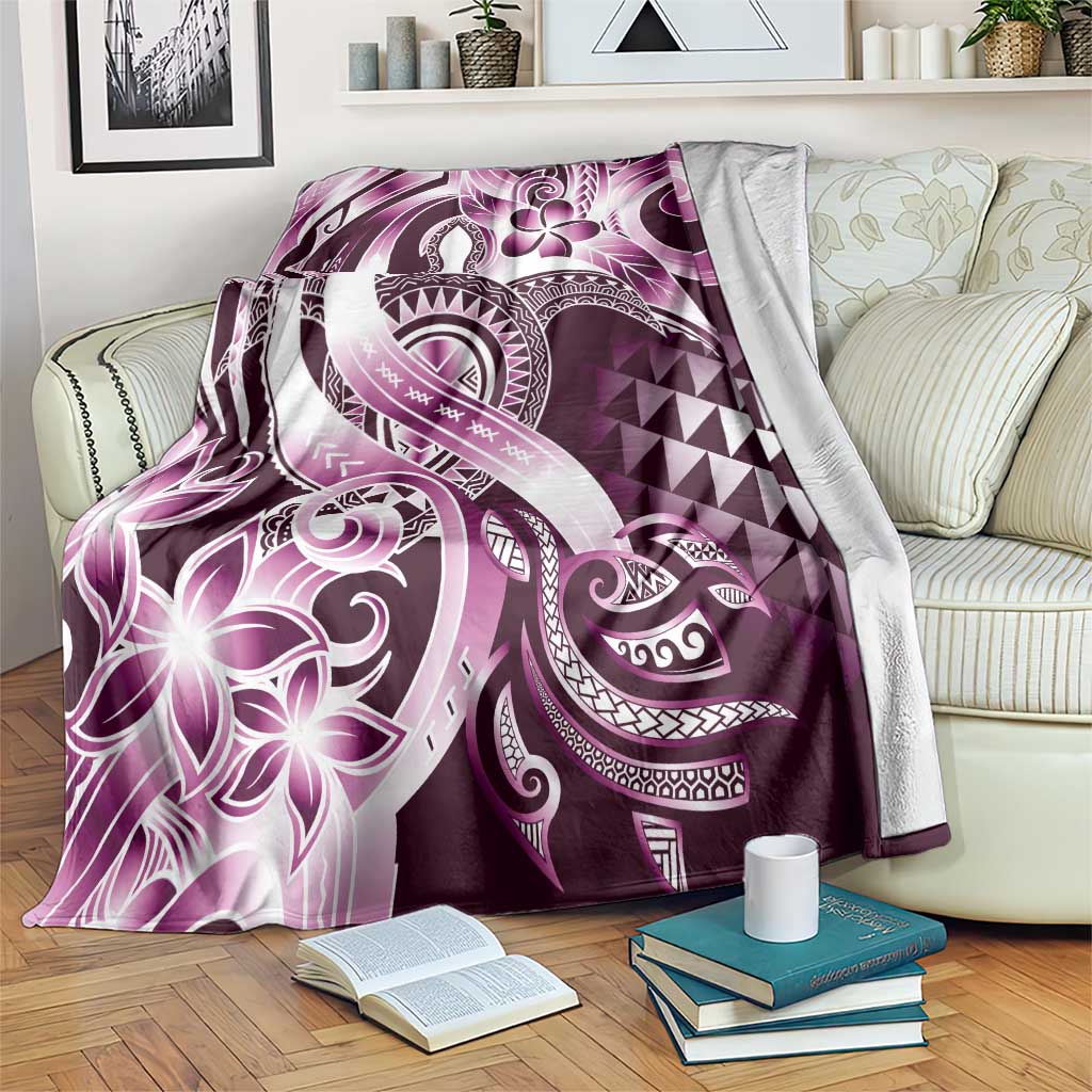 Aloha Pink Tribal Honu Tattoo Blanket LT9 Pink - Polynesian Pride