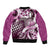 Aloha Pink Tribal Honu Tattoo Bomber Jacket