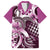 Aloha Pink Tribal Honu Tattoo Family Matching Puletasi and Hawaiian Shirt