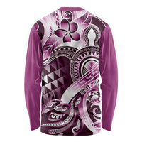 Aloha Pink Tribal Honu Tattoo Long Sleeve Shirt LT9 - Polynesian Pride