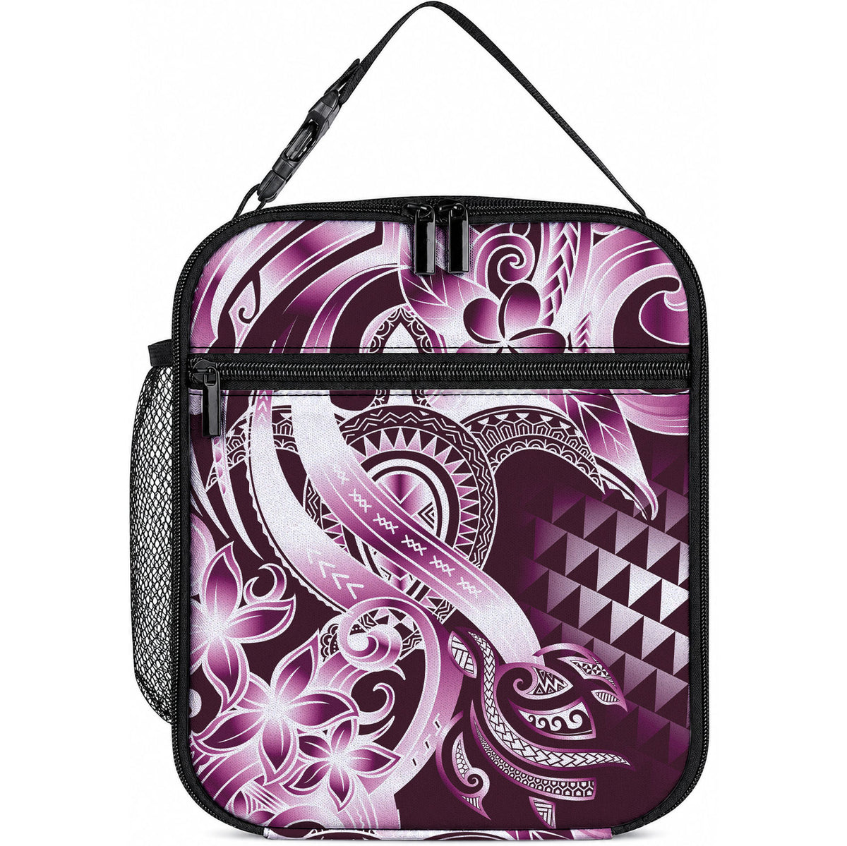 Aloha Pink Tribal Honu Tattoo Lunch Bag LT9 10.2 × 8.3 × 4.3 inch Pink - Polynesian Pride