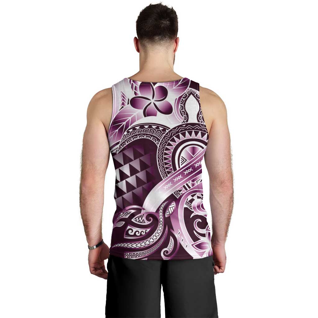 Aloha Pink Tribal Honu Tattoo Men Tank Top LT9 - Polynesian Pride