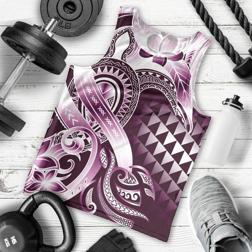 Aloha Pink Tribal Honu Tattoo Men Tank Top LT9 - Polynesian Pride