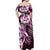 Aloha Pink Tribal Honu Tattoo Off Shoulder Maxi Dress