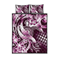Aloha Pink Tribal Honu Tattoo Quilt Bed Set LT9 - Polynesian Pride