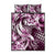 Aloha Pink Tribal Honu Tattoo Quilt Bed Set