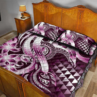 Aloha Pink Tribal Honu Tattoo Quilt Bed Set LT9 - Polynesian Pride