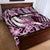 Aloha Pink Tribal Honu Tattoo Quilt Bed Set