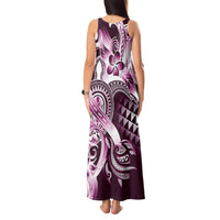Aloha Pink Tribal Honu Tattoo Tank Maxi Dress LT9 - Polynesian Pride