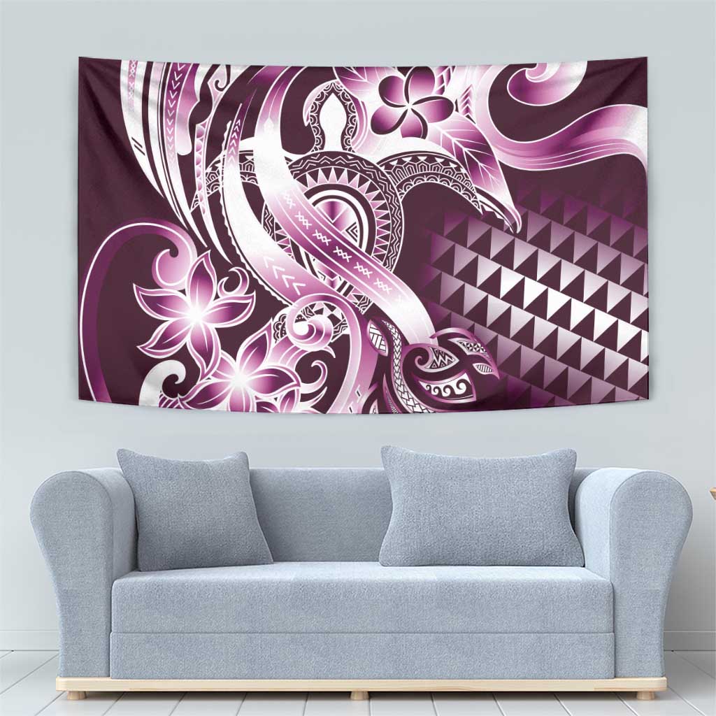 Aloha Pink Tribal Honu Tattoo Tapestry LT9 - Polynesian Pride