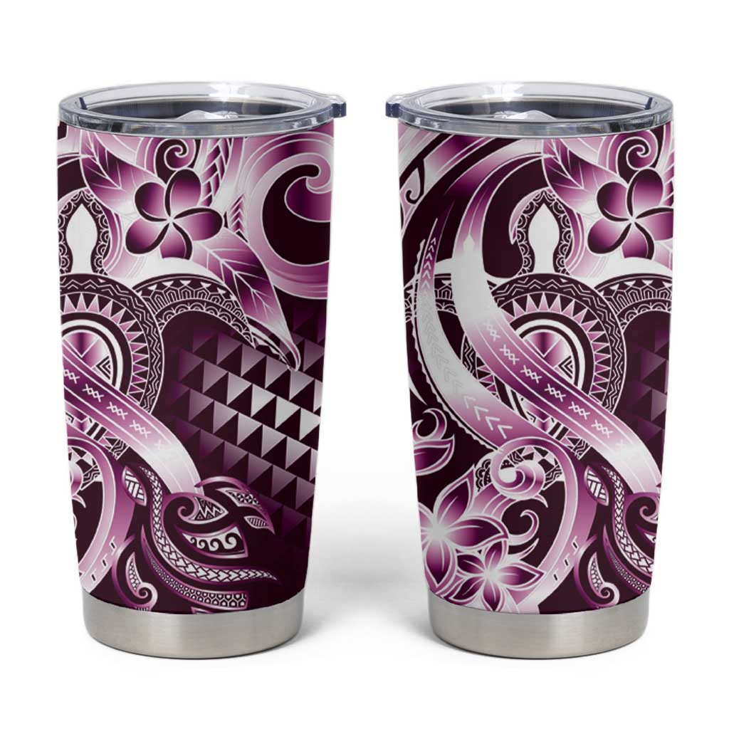 Aloha Pink Tribal Honu Tattoo Tumbler Cup LT9 Pink - Polynesian Pride