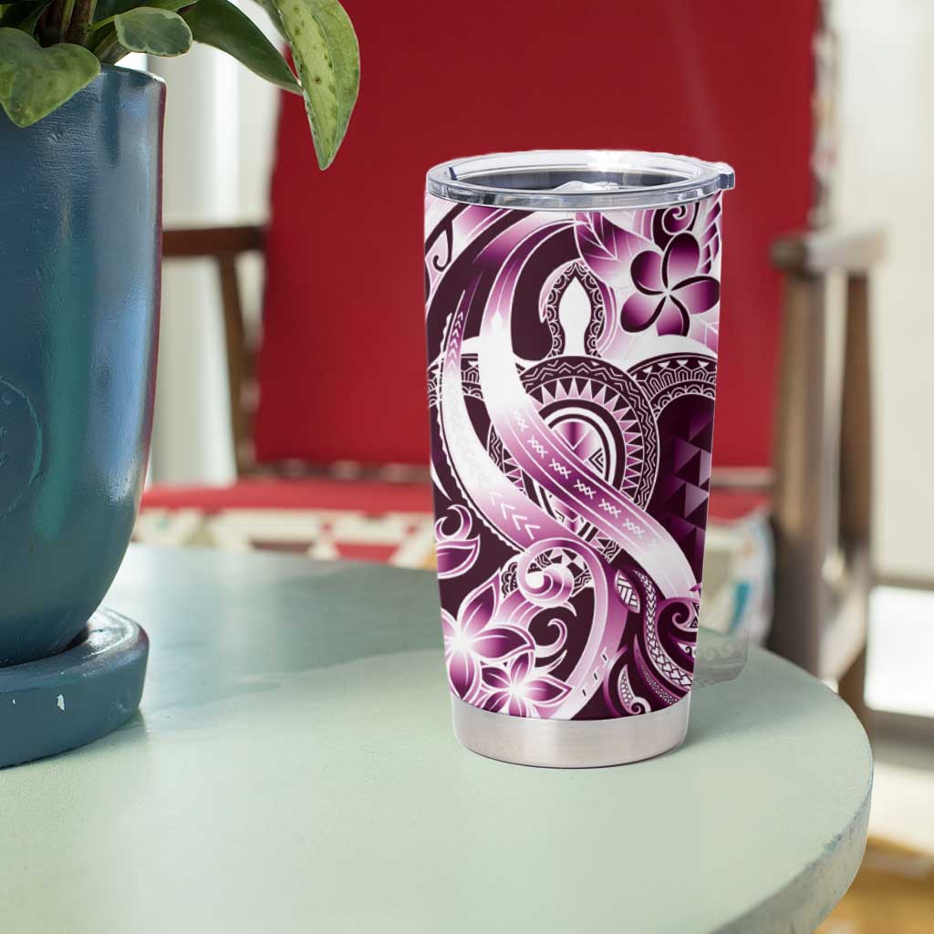 Aloha Pink Tribal Honu Tattoo Tumbler Cup LT9 - Polynesian Pride