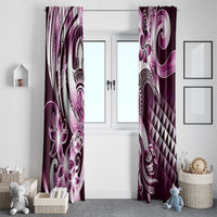 Aloha Pink Tribal Honu Tattoo Window Curtain LT9 - Polynesian Pride