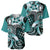 Aloha Turquoise Tribal Honu Tattoo Baseball Jersey