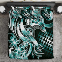 Aloha Turquoise Tribal Honu Tattoo Bedding Set LT9 Turquoise - Polynesian Pride