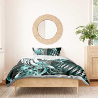 Aloha Turquoise Tribal Honu Tattoo Bedding Set LT9 - Polynesian Pride